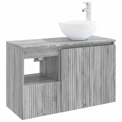 Bathroom Furniture Set 2 pcs Grey Sonoma Engineered Wood