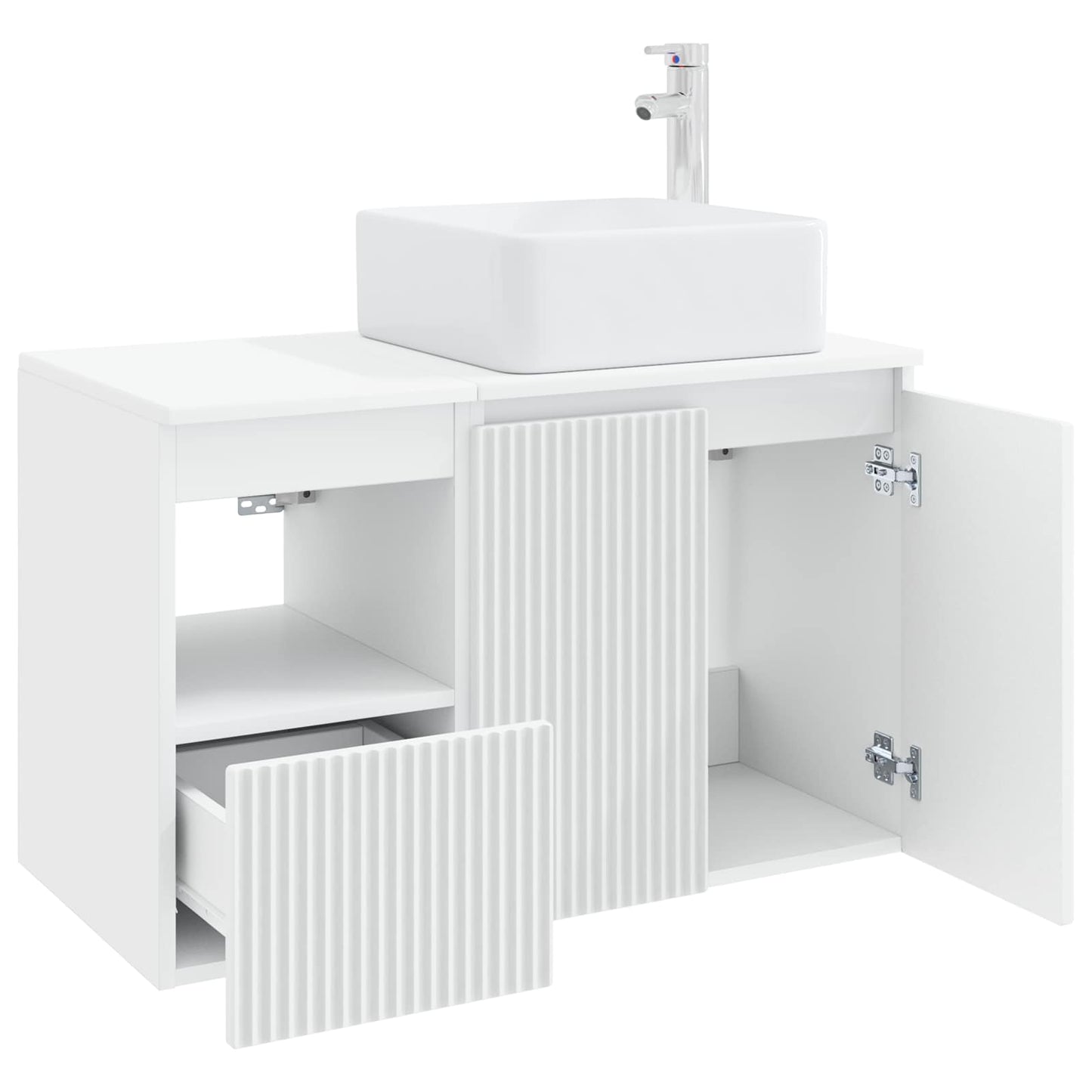 Bathroom Furniture Set 2 pcs White Engineered Wood