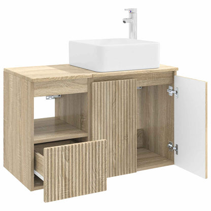 Bathroom Furniture Set 2 pcs Sonoma Oak Engineered Wood