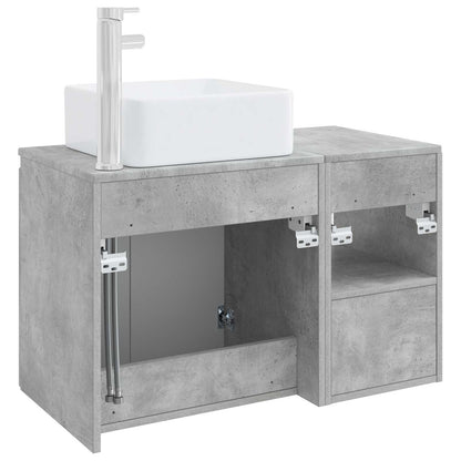 Bathroom Furniture Set 2 pcs Concrete Grey Engineered Wood