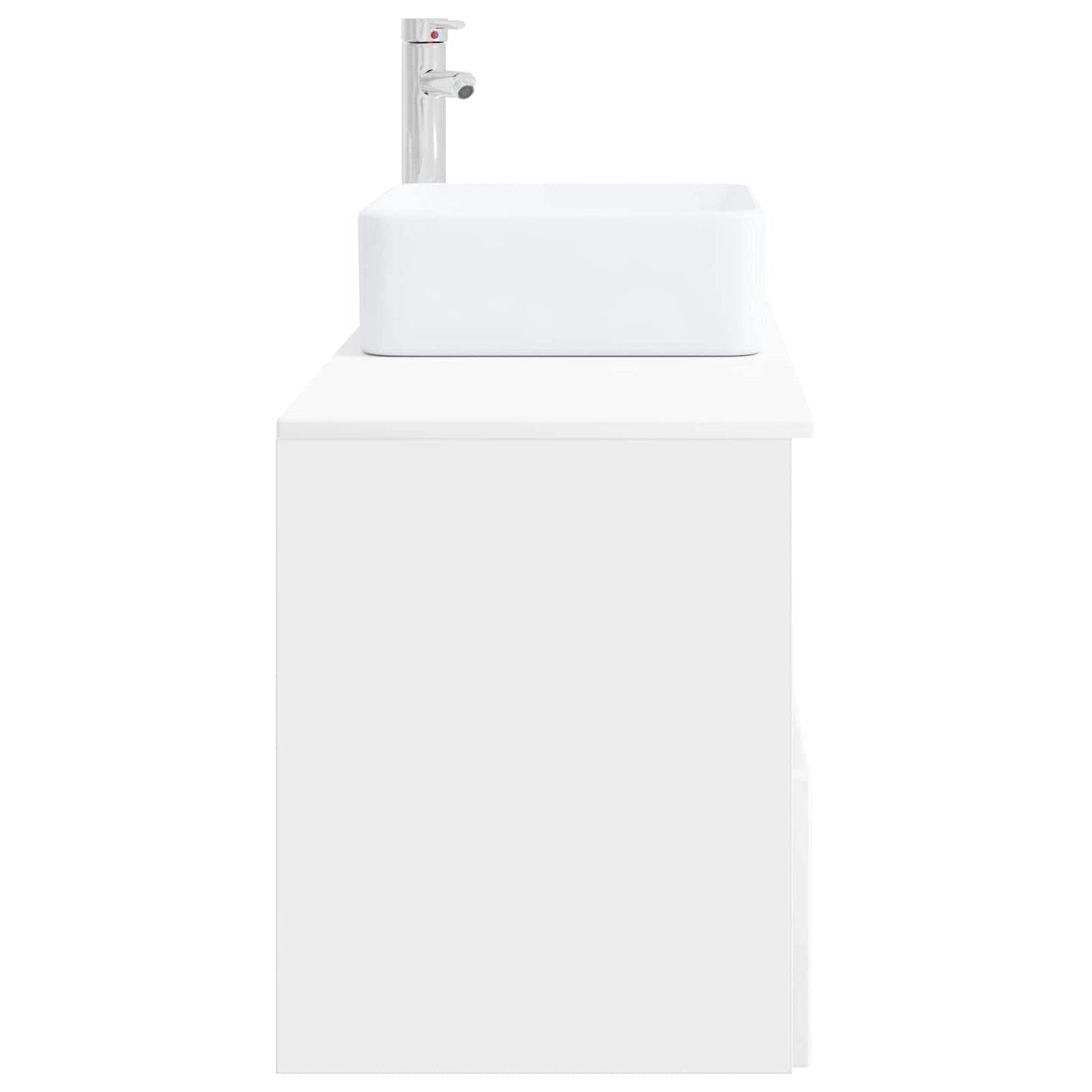 Bathroom Furniture Set 2 pcs High Gloss White Engineered Wood