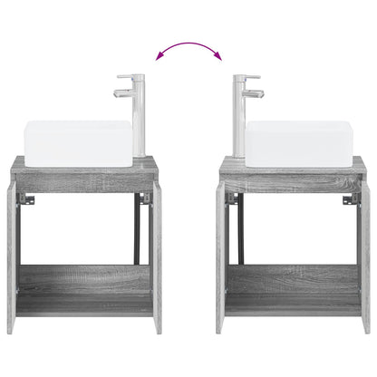 Bathroom Furniture Set 2 pcs Grey Sonoma Engineered Wood
