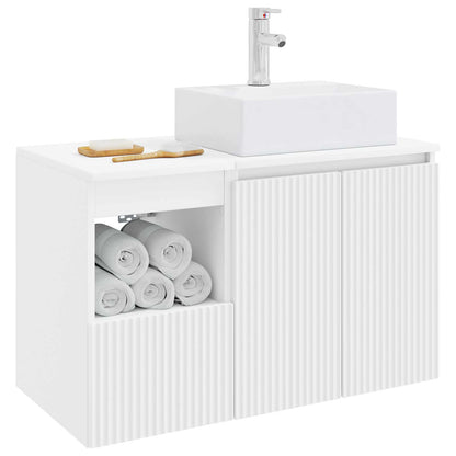Bathroom Furniture Set 2 pcs White Engineered Wood