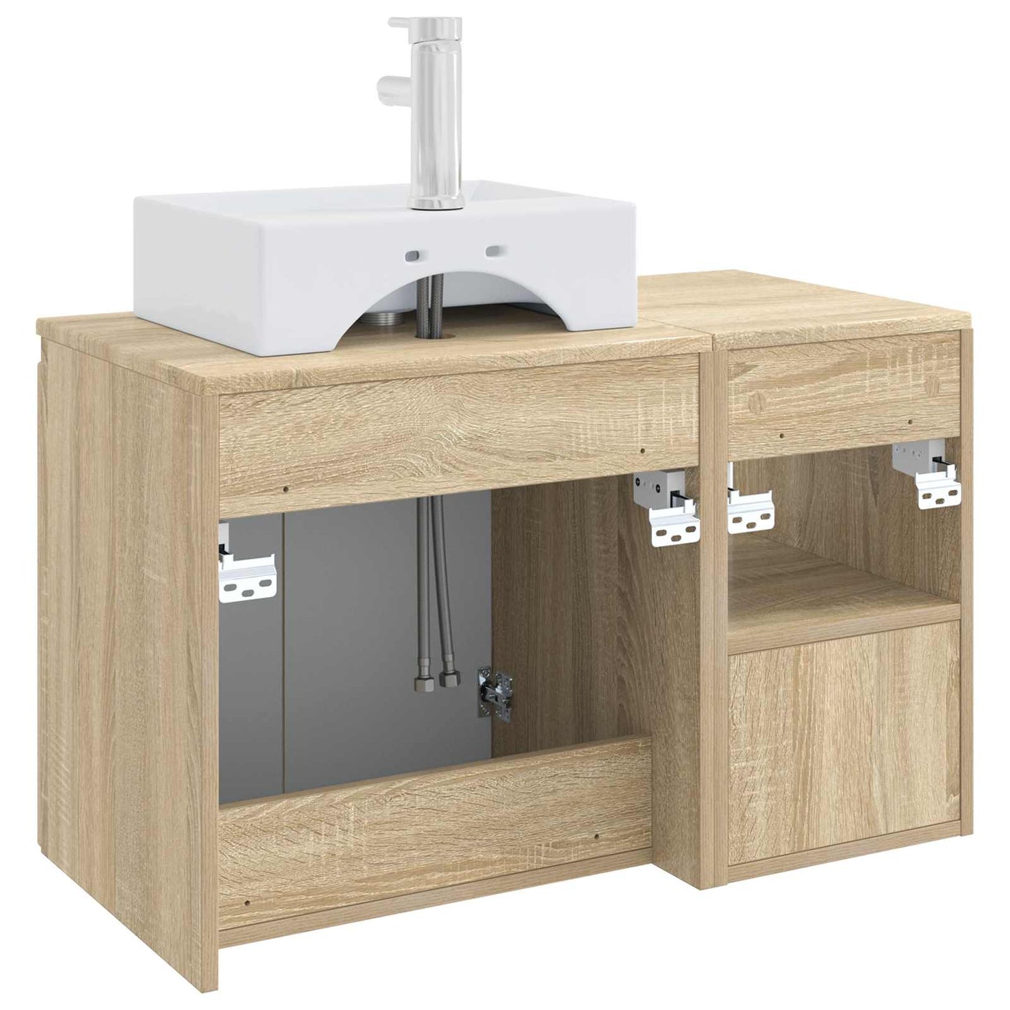 Bathroom Furniture Set 2 pcs Sonoma Oak Engineered Wood