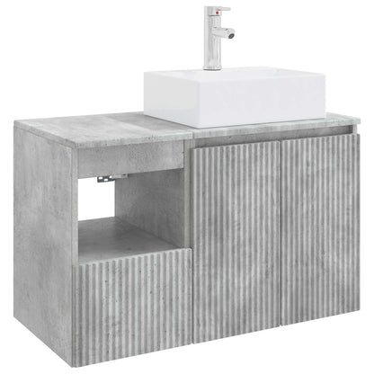 Bathroom Furniture Set 2 pcs Concrete Grey Engineered Wood