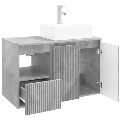 Bathroom Furniture Set 2 pcs Concrete Grey Engineered Wood