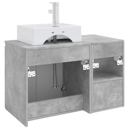 Bathroom Furniture Set 2 pcs Concrete Grey Engineered Wood