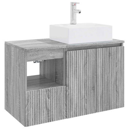 Bathroom Furniture Set 2 pcs Grey Sonoma Engineered Wood