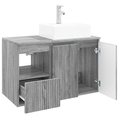 Bathroom Furniture Set 2 pcs Grey Sonoma Engineered Wood