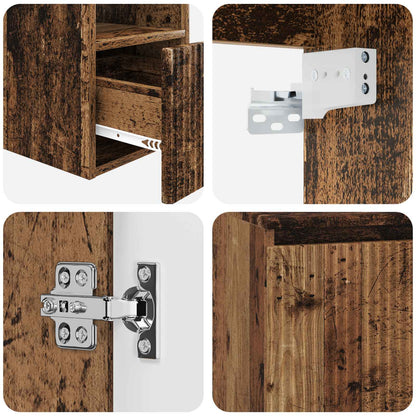 Bathroom Furniture Set 2 pcs Old Wood Engineered Wood