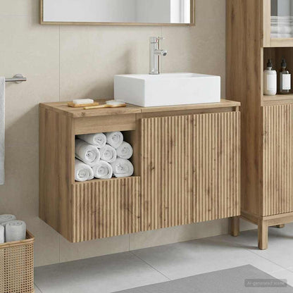Bathroom Furniture Set 2 pcs Artisan Oak Engineered Wood
