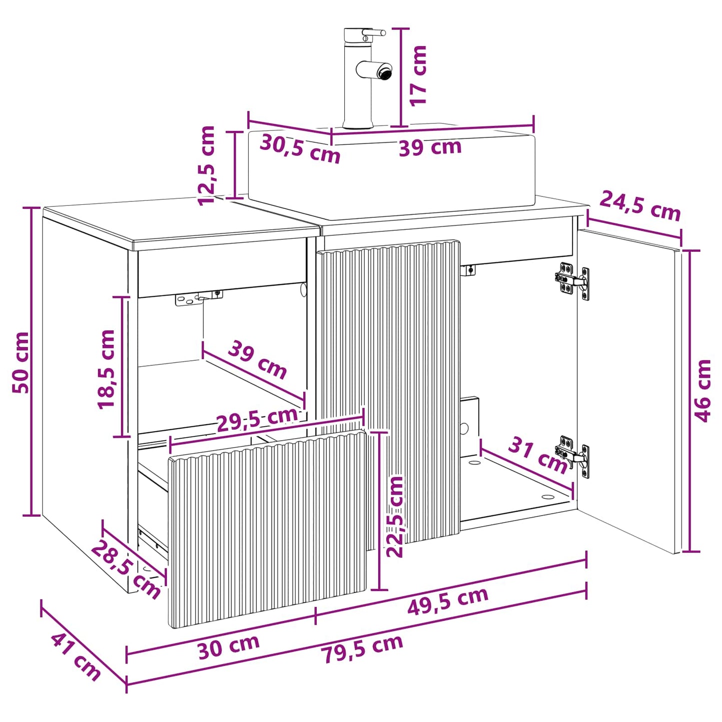 Bathroom Furniture Set 2 pcs Artisan Oak Engineered Wood