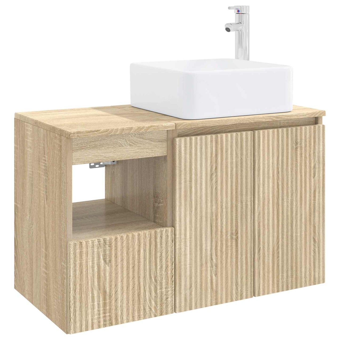 Bathroom Furniture Set 2 pcs Sonoma Oak Engineered Wood