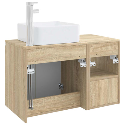Bathroom Furniture Set 2 pcs Sonoma Oak Engineered Wood