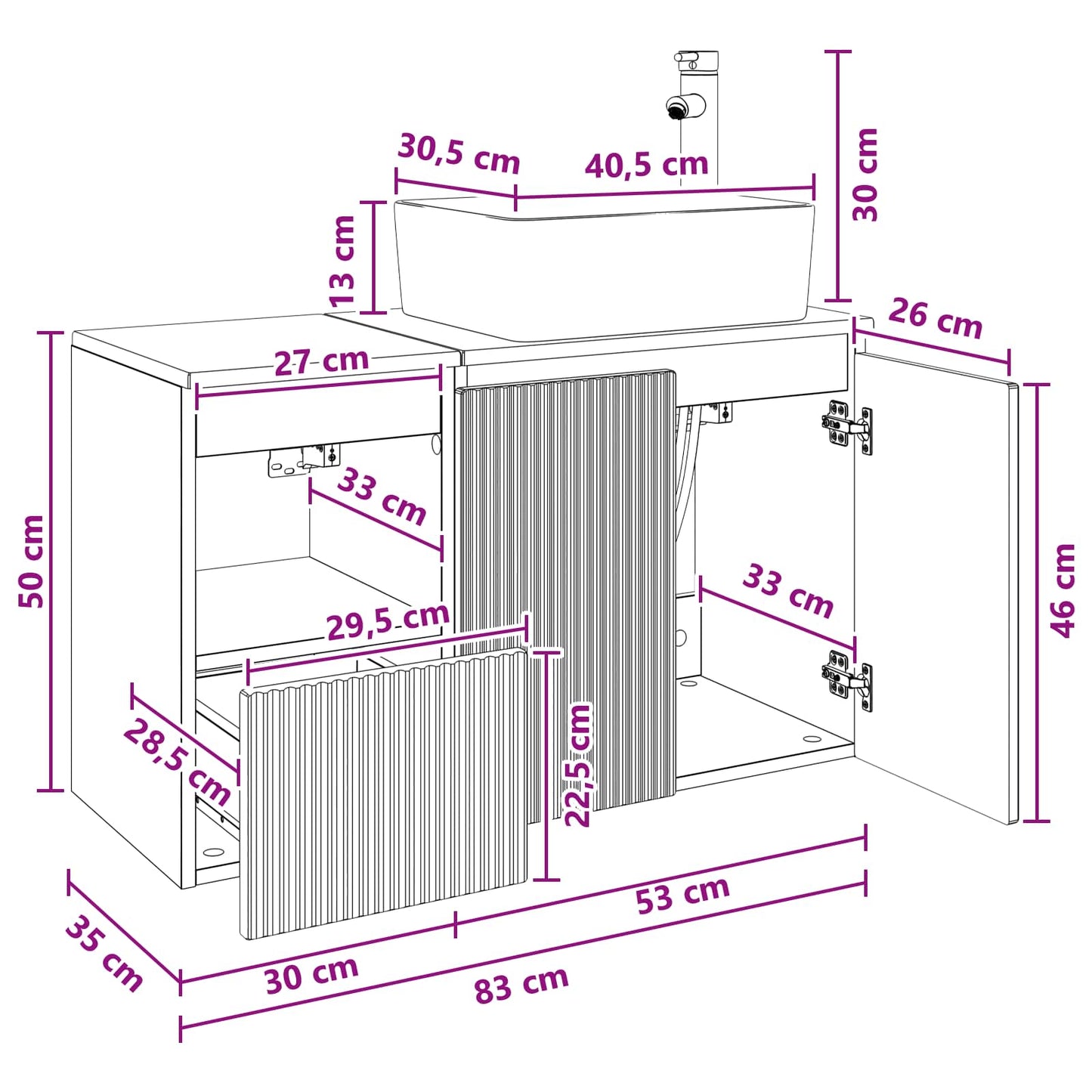 Bathroom Furniture Set 2 pcs Sonoma Oak Engineered Wood