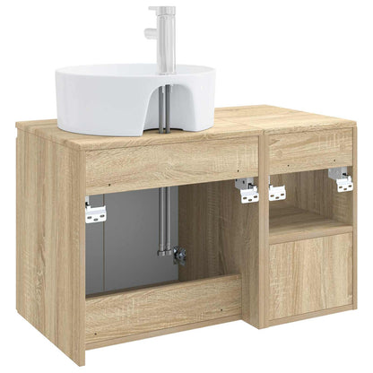 Bathroom Furniture Set 2 pcs Sonoma Oak Engineered Wood