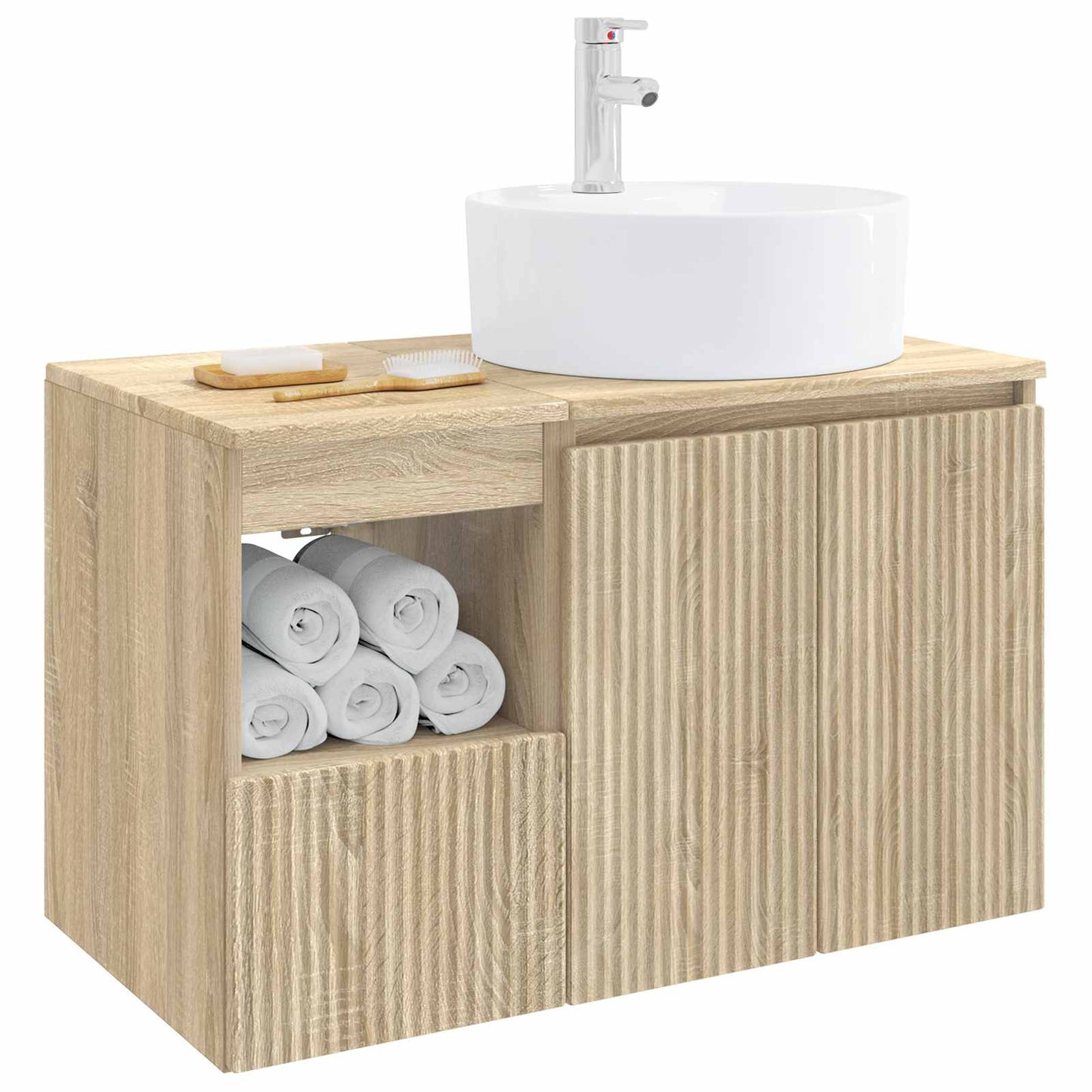 Bathroom Furniture Set 2 pcs Sonoma Oak Engineered Wood