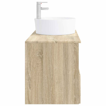 Bathroom Cabinet Set 2 pcs Sonoma Oak 79.5 x 44.5 x 82 cm