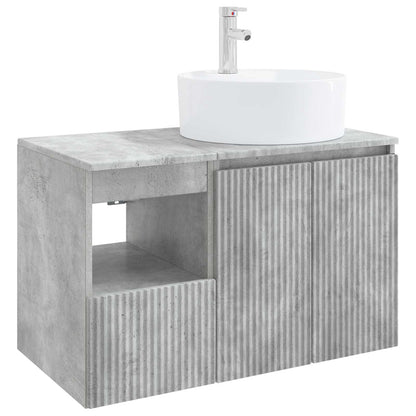 Bathroom Cabinet Set 2 pcs Concrete Grey 79.5 x 44.5 x 82 cm