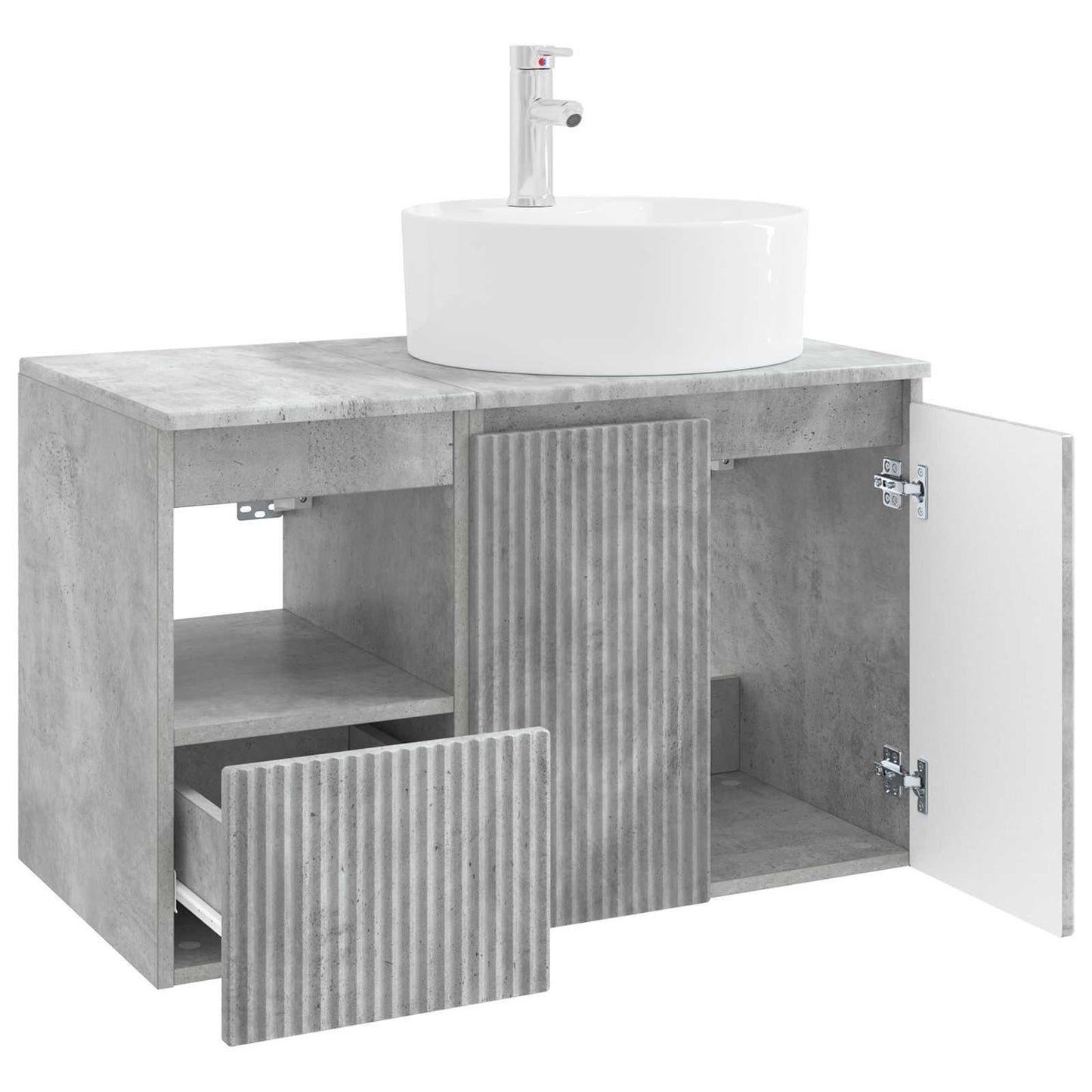 Bathroom Furniture Set 2 pcs Concrete Grey Engineered Wood