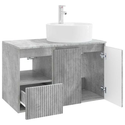 Bathroom Cabinet Set 2 pcs Concrete Grey 79.5 x 44.5 x 82 cm