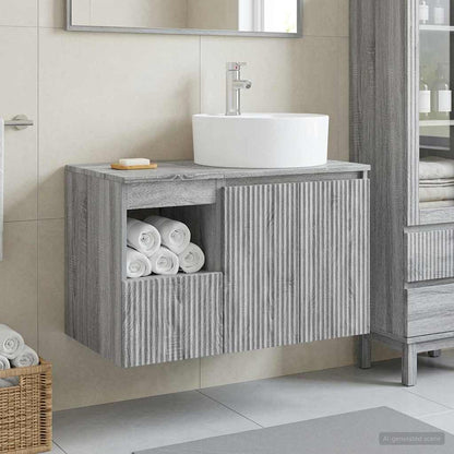 Bathroom Furniture Set 2 pcs Grey Sonoma Engineered Wood