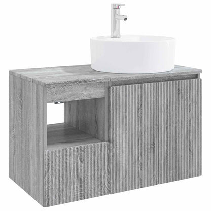 Bathroom Furniture Set 2 pcs Grey Sonoma Engineered Wood