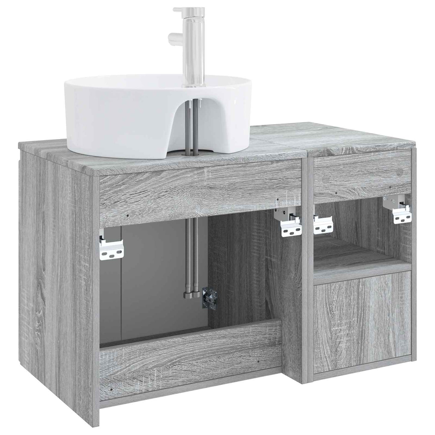 Bathroom Furniture Set 2 pcs Grey Sonoma Engineered Wood