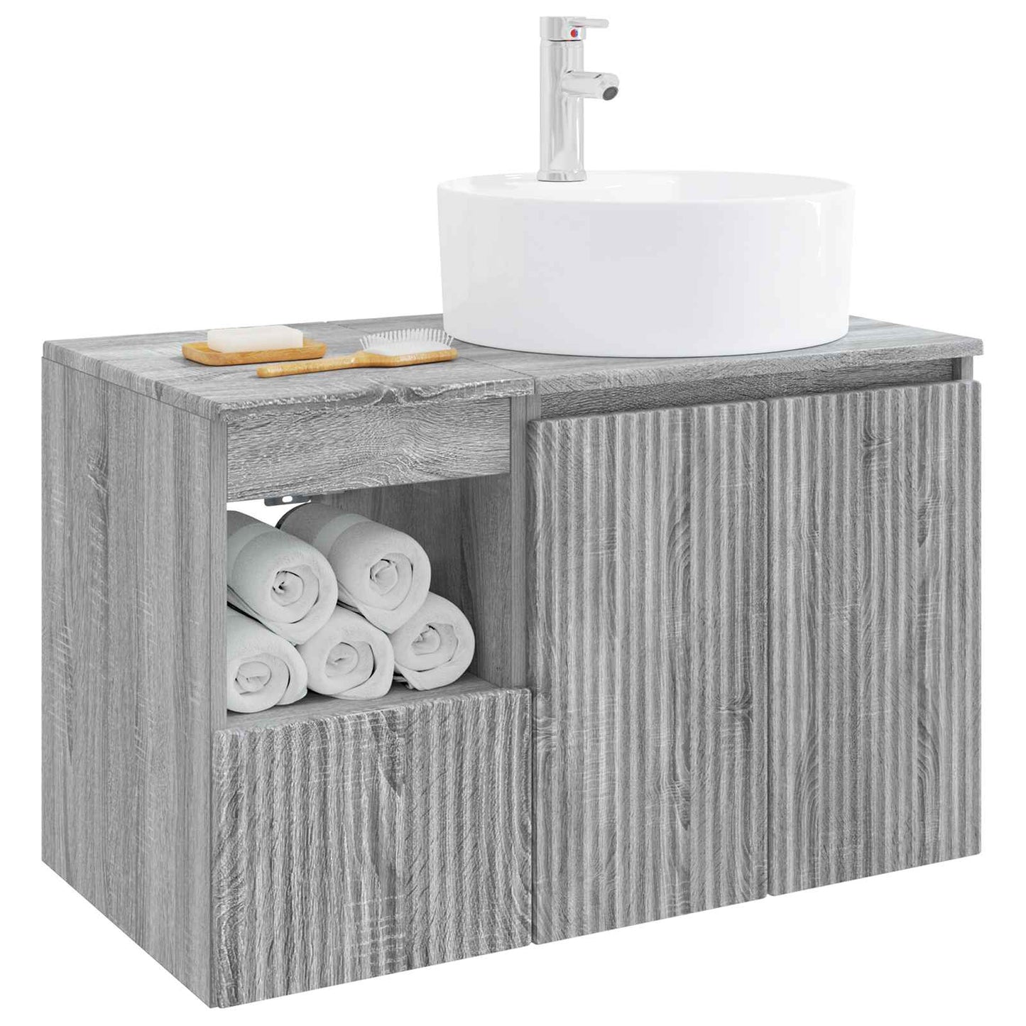Bathroom Furniture Set 2 pcs Grey Sonoma Engineered Wood