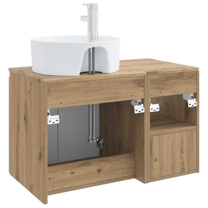 Bathroom Furniture Set 2 pcs Artisan Oak Engineered Wood