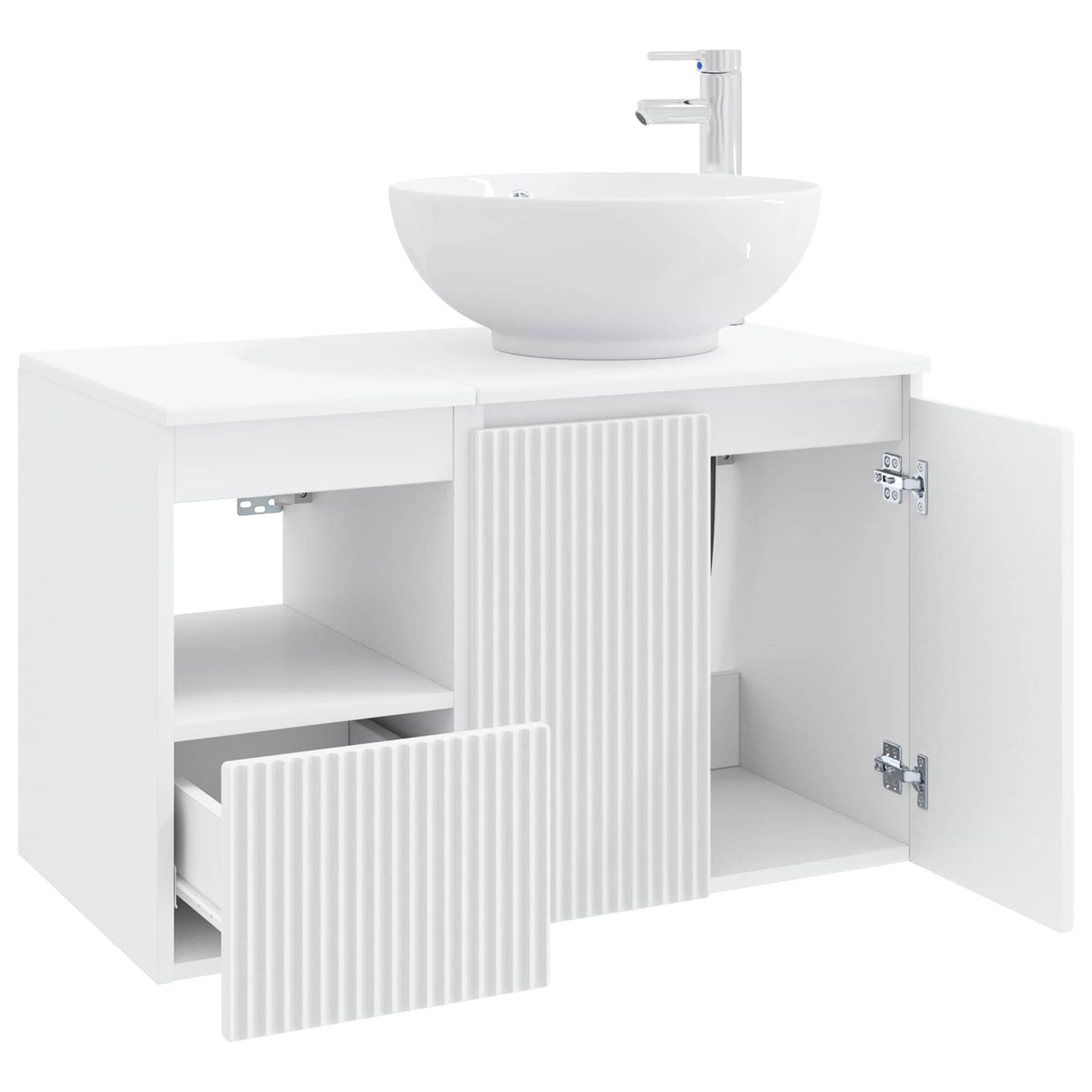 Bathroom Furniture Set 2 pcs White Engineered Wood