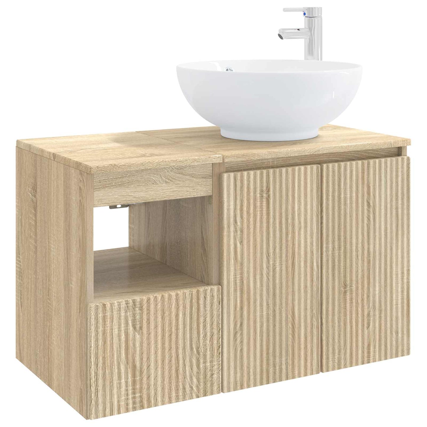Bathroom Furniture Set 2 pcs Sonoma Oak Engineered Wood