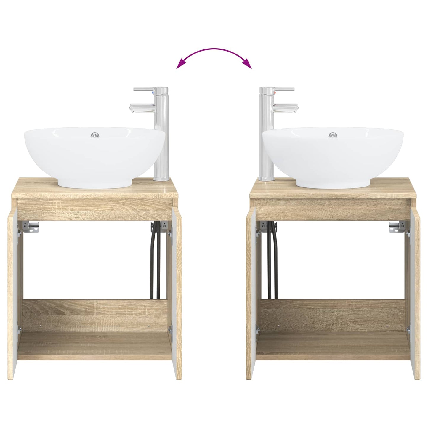 Bathroom Furniture Set 2 pcs Sonoma Oak Engineered Wood