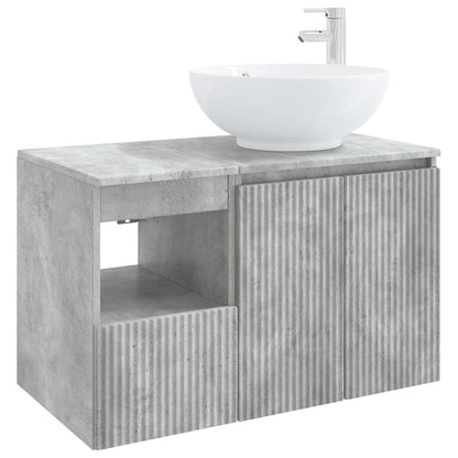 Bathroom Furniture Set 2 pcs Concrete Grey Engineered Wood
