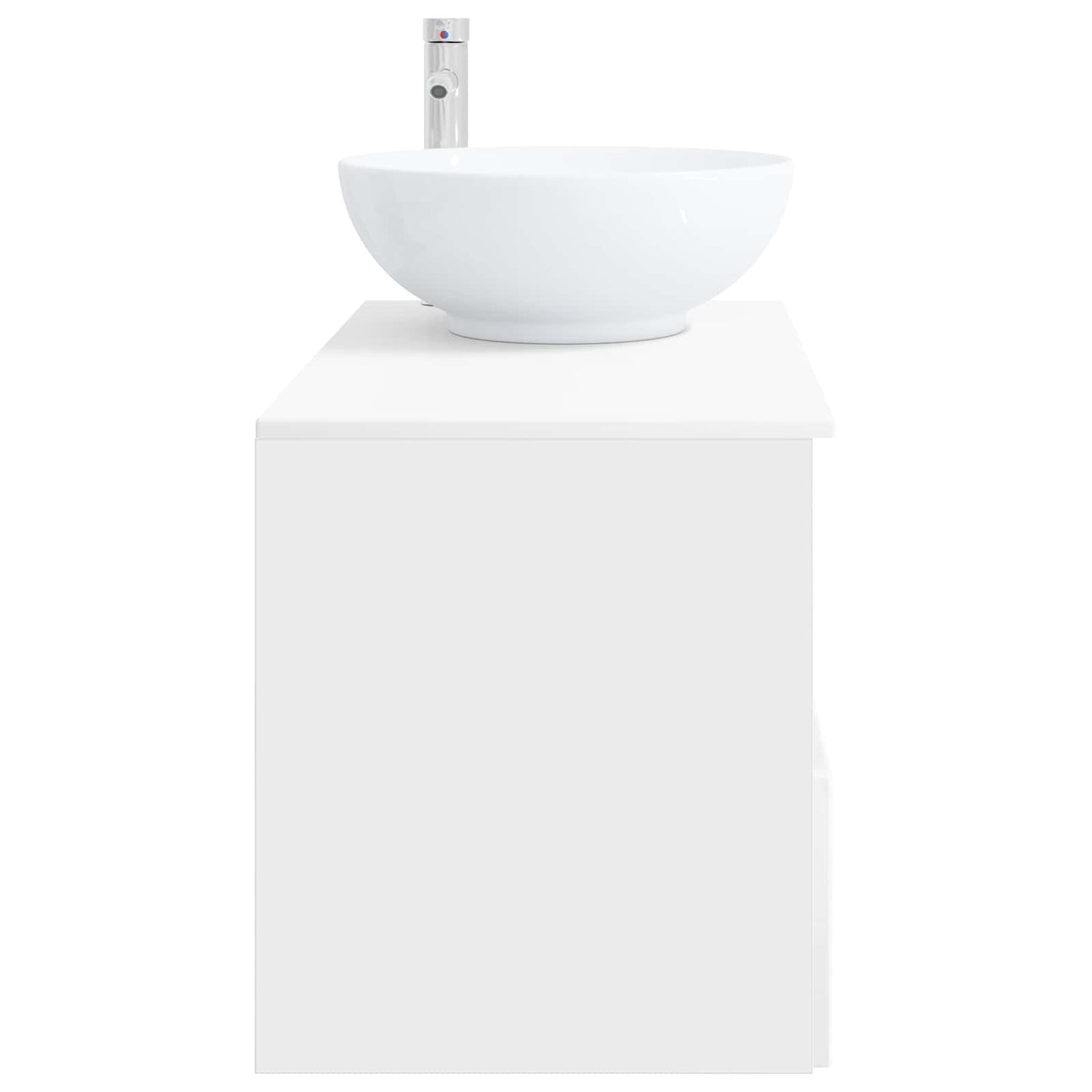 Bathroom Furniture Set 2 pcs High Gloss White Engineered Wood