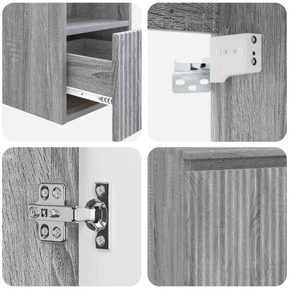 Bathroom Furniture Set 2 pcs Grey Sonoma Engineered Wood
