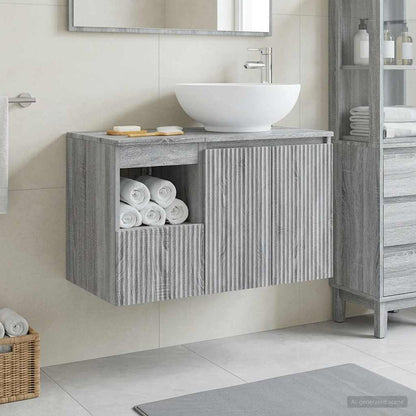 Bathroom Furniture Set 2 pcs Grey Sonoma Engineered Wood
