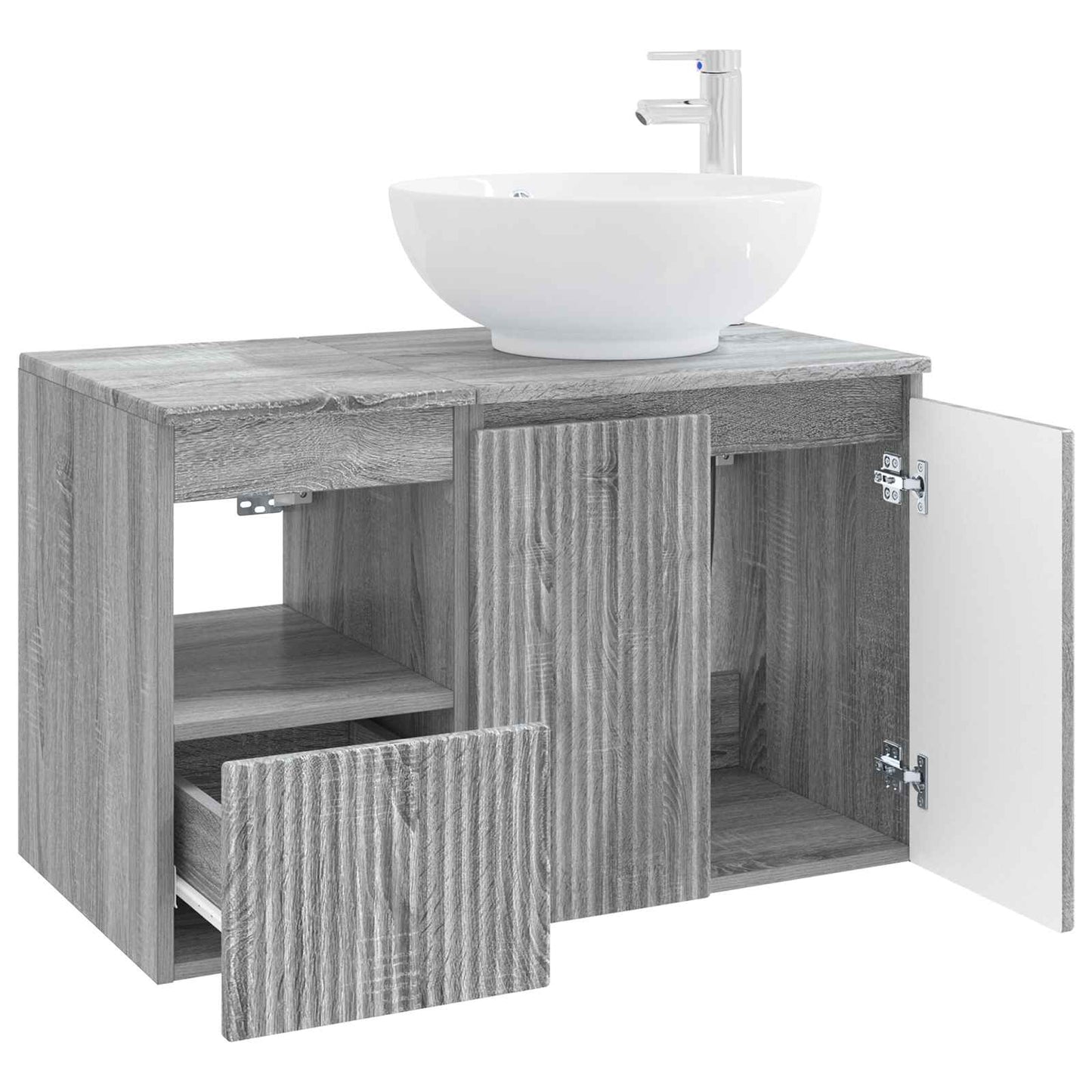 Bathroom Furniture Set 2 pcs Grey Sonoma Engineered Wood