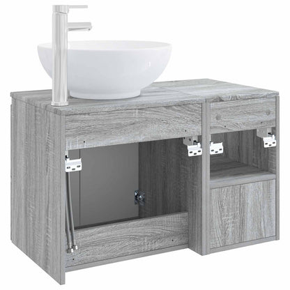 Bathroom Furniture Set 2 pcs Grey Sonoma Engineered Wood