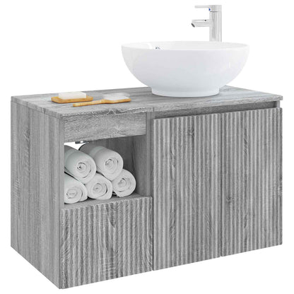 Bathroom Furniture Set 2 pcs Grey Sonoma Engineered Wood