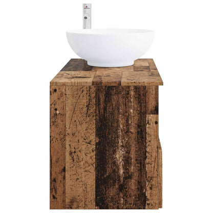 Bathroom Furniture Set 2 pcs Old Wood Engineered Wood
