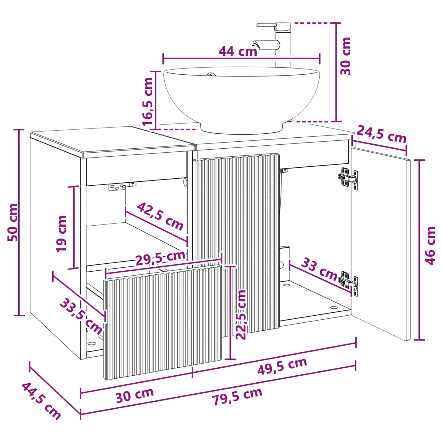 Bathroom Furniture Set 2 pcs Artisan Oak Engineered Wood