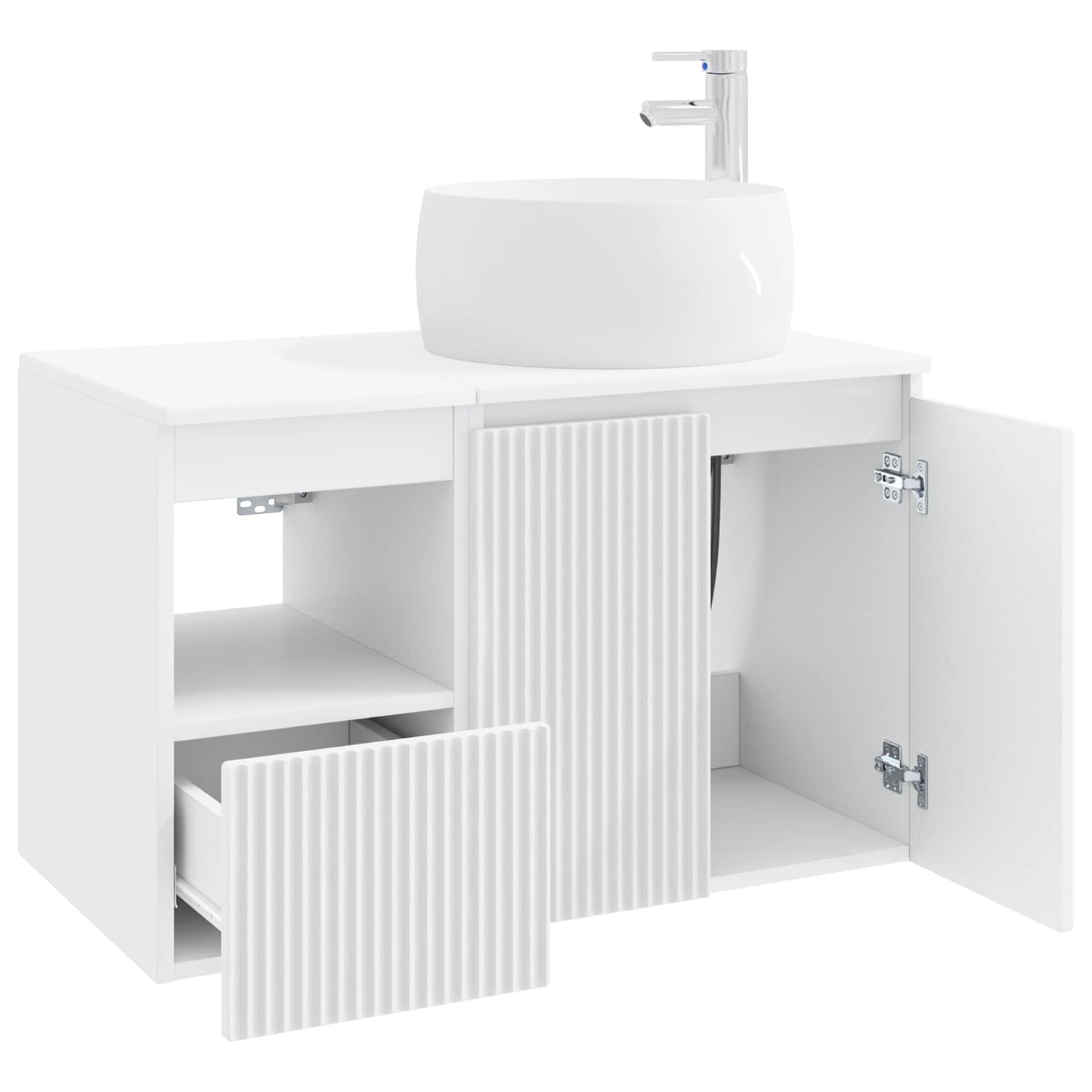 Bathroom Furniture Set 2 pcs White Engineered Wood