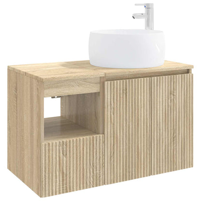 Bathroom Furniture Set 2 pcs Sonoma Oak Engineered Wood