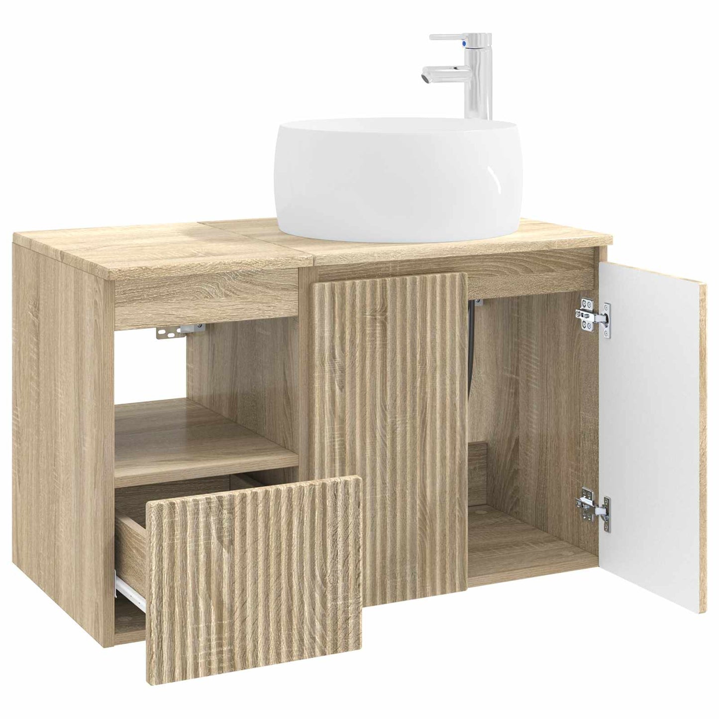Bathroom Furniture Set 2 pcs Sonoma Oak Engineered Wood