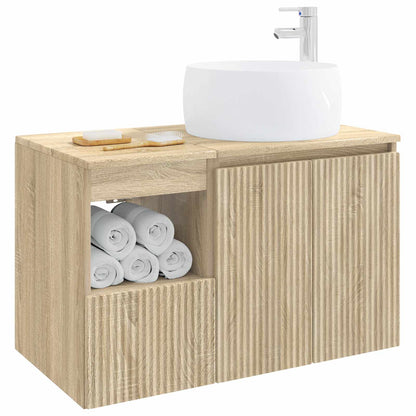 Bathroom Furniture Set 2 pcs Sonoma Oak Engineered Wood