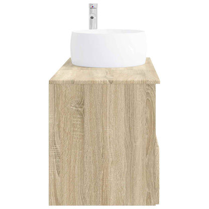 Bathroom Furniture Set 2 pcs Sonoma Oak Engineered Wood