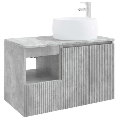 Bathroom Furniture Set 2 pcs Concrete Grey Engineered Wood