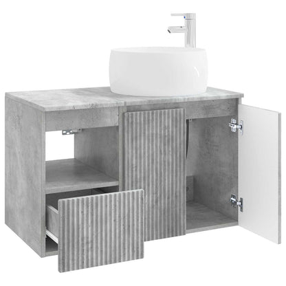Bathroom Furniture Set 2 pcs Concrete Grey Engineered Wood