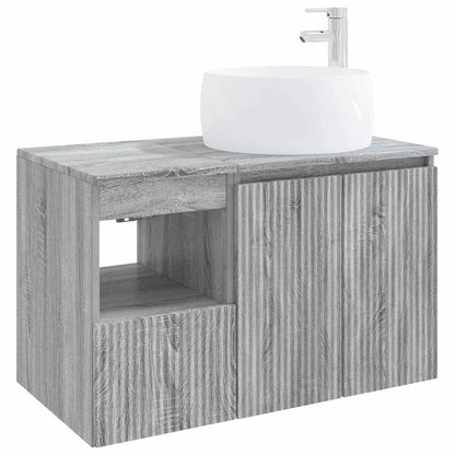 Bathroom Furniture Set 2 pcs Grey Sonoma Engineered Wood